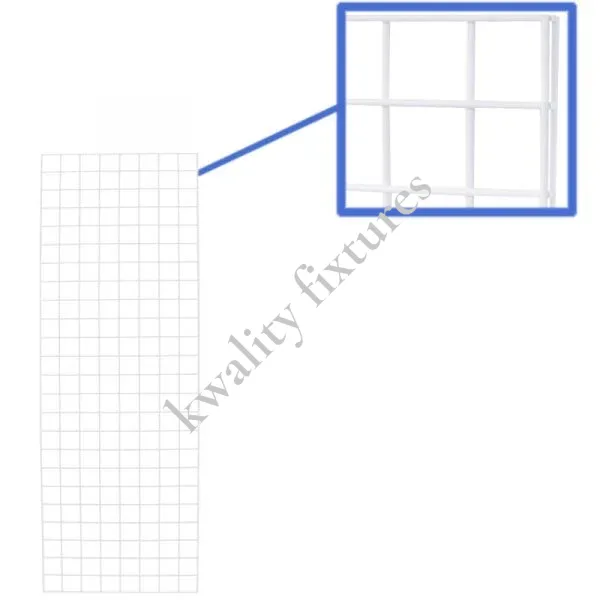 2ft x 6ft Grid Panel - White