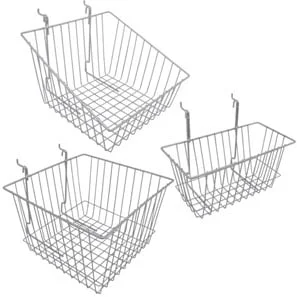 Chrome Gridwall Baskets