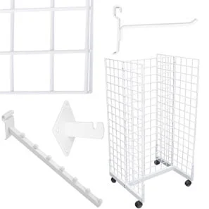 White Grid Panels & Accessories