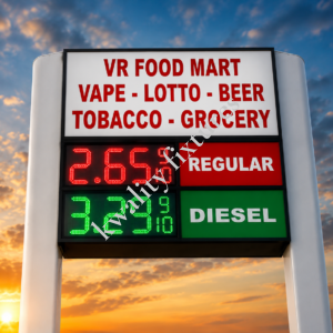 Food Mart Gas LED Sign for Retail Stores in Georgia