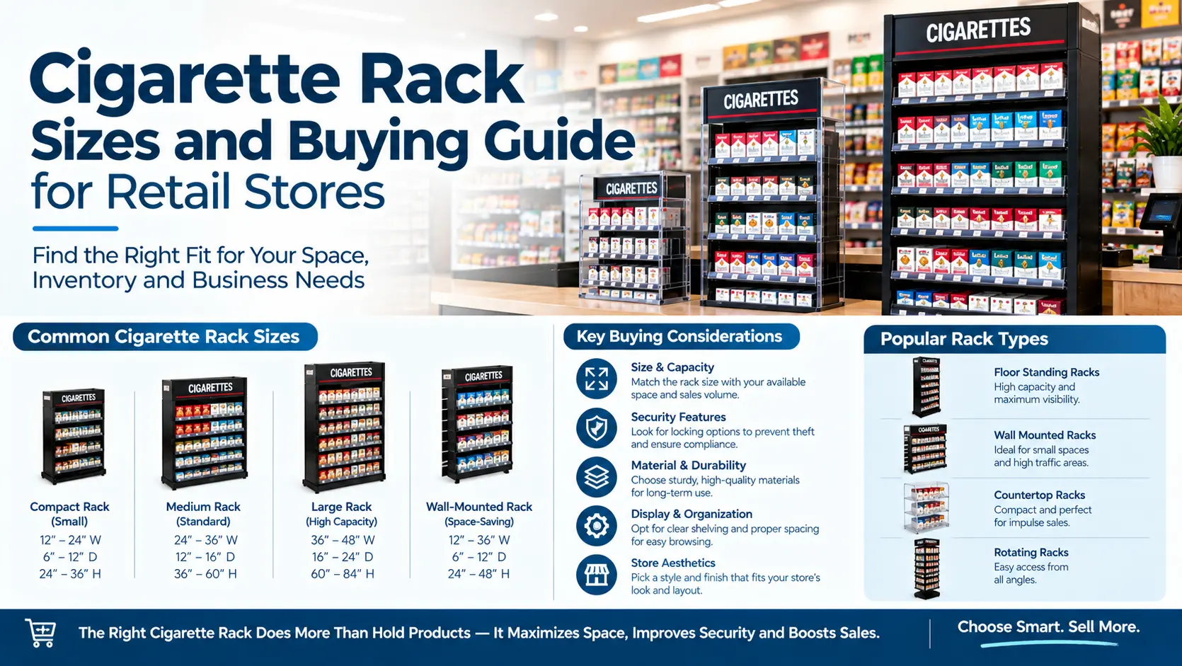 Cigarette Rack Sizes and Buying Guide for Retail Stores