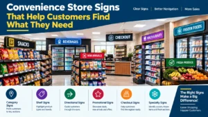 Convenience Store Signs That Help Customers Find What They Need